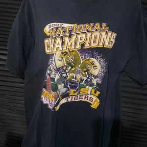 L Gildan LSU 2007 National Championship T